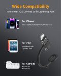 USB C to Lightning Adapter-2 Pack, 27W PD Fast Charging for iPhone 14/13/12/11,for iPad Pro/Air/Mini,for AirPods,Support Data Sync,Not for Headphone/Audio/OTG,with Anti-Lost Loop, Black