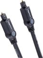 Amazon Basics Toslink Digital Optical Audio Cable, Multi-Channel, for Audio System, Sound Bar, Home Theatre, Gold-Plated Connectors, 6 Foot, Black