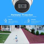 Amcrest UltraHD 4K (8MP) Outdoor Security IP Turret PoE Camera, 3840×2160, 98ft NightVision, 2.8mm Lens, IP67 Weatherproof, MicroSD Recording (256GB), White