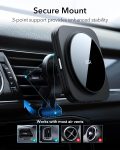 ESR for MagSafe Car Mount Charger (HaloLock), 15W Magnetic Wireless Car Charger, for MagSafe Car Charger, Air Vent Phone Holder for iPhone 15/14/13/12, with 36W QC 3.0 Fast Car Charger