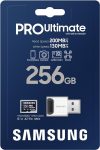 SAMSUNG PRO Ultimate microSD Memory Card + Adapter, 256GB microSDXC, Up to 200 MB/s, 4K UHD, UHS-I, Class 10, U3,V30, A2 for GoPRO Action Cam, DJI Drone, Gaming, Phones, Tablets, MB-MY256SA/AM
