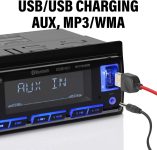 BOSS Audio Systems 611UAB Car Stereo System – Single Din, Bluetooth Audio and Calling Head Unit, Aux Input, USB, Mechless, No CD DVD Player, AM/FM Radio Receiver
