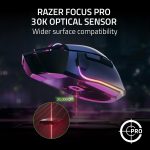 Razer Basilisk V3 Pro Customizable Wireless Gaming Mouse Fast Optical Switches Gen-3 – HyperScroll Tilt Wheel – Chroma RGB – 11 Programmable Buttons – Focus Pro 30K Sensor – Classic Black