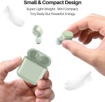 TOZO T6 True Wireless Earbuds Bluetooth 5.3 Headphones Touch Control with Wireless Charging Case IPX8 Waterproof Stereo Earphones in-Ear Built-in Mic Headset Premium Deep Bass Green