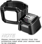 SUPCASE Watch Bands for Fitbit Versa & Fitbit Versa Lite, [Unicorn Beetle Pro] Protective Replacement Wristband Case Band for Fitbit Versa (Black)