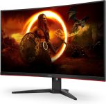 AOC C32G2ZE 32″ Curved Frameless Gaming Monitor, Full HD 1920×1080, VA, 0.5ms 240Hz, AMD FreeSync Premium, DP/HDMI/VGA, VESA, 3-3-1 Re-Spawn Program, Xbox PS5 Switch,Black