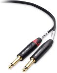 Cable Matters 3.5mm TRS to Dual 6.35mm TS Breakout Cable 6 ft, 1/8 to 1/4 Stereo Cable, Y Splitter 3.5mm to 1/4 Cable, 1/4 to 1/8 Audio Cable – 6 Feet