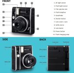 Fujifilm Instax Mini 40 Instant Camera Vintage Black. + Value Pack (40 Sheets) Shutter Accessories Bundle, Includes Style Compatible Carrying Case, Black Photo Album 64 Pockets