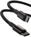 Baseus USB C Cable, 100W PD 5A QC 4.0 Fast Charging USB C to USB C Cable, Zinc Alloy Nylon Braided USB Type C Charger Cable for iPhone 15/Pro/Plus/Pro Max, MacBook, iPad Pro, Samsung S23/S22+ (10ft)