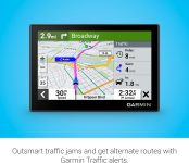 Garmin Drive™ 53 with Traffic, GPS Navigator, High-Resolution Touchscreen, Simple On-Screen Menus and Easy-to-See Map, Driver and Traffic Alerts