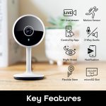Geeni Vivid Indoor Smart Wi-Fi Camera, 1080p HD Surveillance with 2-Way Talk and Motion Detection, Compatible with Alexa and Google Assistant, No Hub Required (2 Pack)