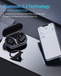 MAIJOFO Wireless Earbuds Bluetooth Headphones Sports Over-Ear Bluetooth 5.3 Ear Buds with Earhooks 120H Playtime Wireless Headphones for Workout Waterproof Bluetooth LED Power Display