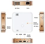 KODAK Luma 350 Portable Smart Projector | Powerful Ultra HD Rechargeable Video Projector Android 6.0 – Includes Soft Case