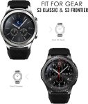MoKo Band Compatible with Samsung Galaxy Watch 3 45mm/Gear S3 Frontier/Classic/Galaxy Watch 46mm/Huawei Watch GT2 Pro/GT 46mm/GT2 46mm/Ticwatch Pro 3, Silicone Strap Fit 22mm Band, BLACK