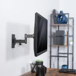 VIVO Full Motion Wall Mount for up to 27 inch LCD LED TV and Computer Monitor Screens, Tilt and Swivel Bracket with Max 100x100mm VESA, Black, MOUNT-VW01M
