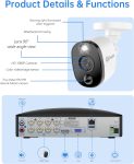 Swann Home DVR Security Camera System with 1TB HDD, 8 Channel 8 Camera, 1080p Full HD Video, Indoor or Outdoor Wired Surveillance CCTV, Color Night Vision, Heat Motion Detection, LED Lights, 845808