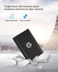 HP P500 Portable SSD 500GB – USB 3.2 Gen 1 Type C, USB C External Solid State Hard Drive – Up to 420MB/s, Black – 7NL53AA#ABC