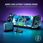Razer Hammerhead True Wireless (2nd Gen) Bluetooth Gaming Earbuds Chroma RGB Lighting -60ms Low-Latency- Active Noise Cancellation – Dual Environmental Noise Cancelling Microphones- Classic Black