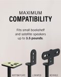 Sanus Adjustable Height Speaker Stand – Extends 28″ to 38″ – Holds Satellite & Small Bookshelf Speakers (i.e. Bose, Harmon Kardon, Polk, JBL, KEF, Klipsch, Sony and Others) – Set of 2 – Model HTBS