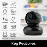 Geeni Sentinel 1080p HD Pan & Tilt Baby Security Smart Camera, Indoor Camera for Home Security, No Hub Required, Smart Camera Works with Amazon Alexa & Google Home, Requires 2.4 GHz Wi-Fi