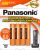 Panasonic Genuine HHR-4DPA/4B AAA NiMH Rechargeable Batteries for DECT Cordless Phones, 4 Pack