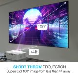 Optoma UHD35STx Short Throw True 4K UHD Gaming and Home Entertainment Projector 3,600 Lumens for Lights-On Viewing 240Hz Refresh Rate and Ultra-Low 4ms Response Time