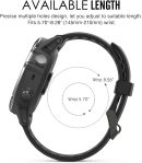 MoKo Band Compatible with Garmin Fenix 3/Fenix 5X, Soft Silicone Replacement Watch Band fit Garmin Fenix 3/Fenix 3 HR/Fenix 5X/5X Plus/D2 Delta PX/Descent Mk1 Smart Watch – Black