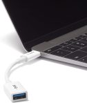 Amazon Basics USB-C to USB-A 3.1 Gen1 Female Adapter Cable Converter, 5Gbps High-Speed, USB-IF Certified, for Laptops, Tablets, Phones, White