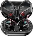 MAIJOFO Wireless Earbuds Bluetooth Headphones Sports Over-Ear Bluetooth 5.3 Ear Buds with Earhooks 120H Playtime Wireless Headphones for Workout Waterproof Bluetooth LED Power Display