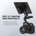 NEEWER Camera Monitor Mount with Cold Shoe, 1/4″ Screw for 5″ & 7″ Field Monitor Compatible with Atomos Ninja V, 360° Swivel 180° Tilt Damping, MA002