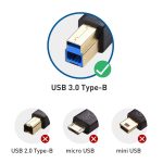 Cable Matters USB C to USB B 3.0 Cable 3.3 ft (USB C to USB Type B 3.0, 3.0 USB B to USB C), Black