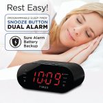Timex T231G AM/FM Dual Alarm Clock Radio with 1.2-Inch Display and Line-In Jack (Gunmetal)