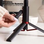 KraftGeek 33″ Selfie Stick Phone Tripod, iPhone and Android Cell Phone Stand, Wireless Remote, Adjustable Phone Holder, Premium Anti-Shake Travel Tripod for Video Recording and Photos