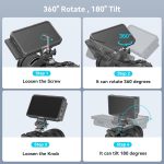 SmallRig Adjustable Camera Monitor Mount for ARRI-Style (Upgrade), 360° Swivel and 180° Tilt Monitor Holder Anti-Twist Support 5” and 7” Field Monitor- 2903B