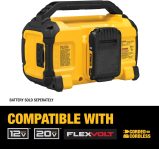 DEWALT 20V MAX Bluetooth Speaker, 100 ft Range, Durable for Jobsites, Phone Holder Included, Lasts 8-10 Hours with Single Charge (DCR010), Yellow/Black