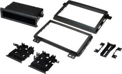 Scosche FD3090B Compatible with Select 1995-2016 Ford, Mercury, Lincoln and Mazda Double DIN & DIN+Pocket Dash Kit Black