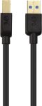 Cable Matters Long USB 3.0 Cable (USB 3 Cable, USB 3.0 A to B Cable) in Black, 10 ft