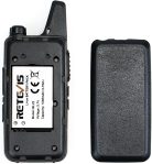 Retevis RT22 Walkie Talkies Rechargeable,Long Range Two Way Radio,2 Way Radio for Adults, VOX Handsfree, Mini, Sleek, Compact, for Business Office School Church Restaurant Retail(Black,10 Pack)