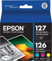 EPSON 127 DURABrite Ultra Ink Black & Color Combo Pack For NX-530, NX-625, WF-3520, WF-3530, WF-3540, WF-545, WF-60, WF-630, WF-633, WF-635, WF-645, WF-7010, WF-7510, WF-7520, WF-840, WF-845