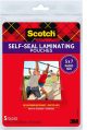 Scotch Self-Seal Glossy Document or Photo Laminating Pouches, 5 x 7 Inches, 5-Pack