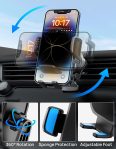 JOYTUTUS 2 in 1 Car Vent Phone Mount, Never Blocking Air Vent with Extension Clip, Adjustable Cell Phone Holder for iPhone and Samsung