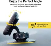 Scosche MAGDMB MagicMount Magnetic Car Phone Mount – Secure and Convenient Dashboard Phone Holder with 360° Adjustable Magnet Head – Universal and Compatible with IPhone, Samsung, and All Devices
