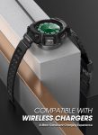 SUPCASE Unicorn Beetle Pro Series Case for Galaxy Watch 6 Classic 47mm 2023 Release, [2 Pack Screen Protector] Rugged Protective Case with Strap Bands (Black)