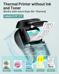 Phomemo M110 Label Makers – Barcode Label Printer Bluetooth Portable Thermal Printer for Small Business, Address, Logo, Clothing, Mailing, Sticker Printer for Phones & PC, Black