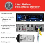 BOSS Audio Systems 611UAB Car Stereo System – Single Din, Bluetooth Audio and Calling Head Unit, Aux Input, USB, Mechless, No CD DVD Player, AM/FM Radio Receiver