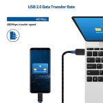 Cable Matters Braided USB C to Micro USB Cable 3.3 ft (Micro USB to USB-C Cable, USB Type C to Micro USB Cable), Black