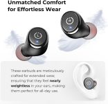 TOZO T10 Wireless Earbuds Bluetooth 5.3 Headphones, App Customize EQ, Ergonomic Design, 55H Playtime, Wireless Charging Case, IPX8 Waterproof Powerful Sound in-Ear Headset Black(New Upgraded)
