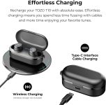 TOZO T10 Wireless Earbuds Bluetooth 5.3 Headphones, App Customize EQ, Ergonomic Design, 55H Playtime, Wireless Charging Case, IPX8 Waterproof Powerful Sound in-Ear Headset Black(New Upgraded)