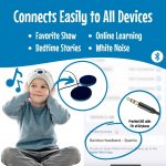 Bandou – Original Kids Headphones – Award-Winning Toddler Headphones – Wireless Headband – Adjustable Toddler Headphones – Bluetooth Children’s Headband for Traveling (Finny The Shark)