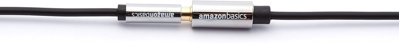 Amazon Basics 3.5mm Aux Jack Audio Extension Cable, Male to Female, Adapter for Headphone or Smartphone, 6 Foot, Black